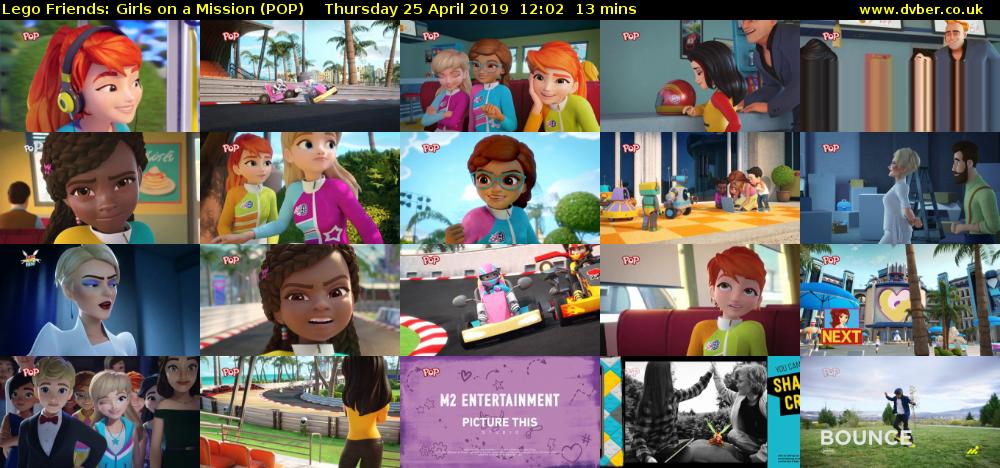 Lego Friends: Girls on a Mission (POP) Thursday 25 April 2019 12:02 - 12:15