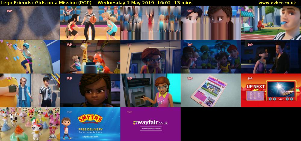 Lego Friends: Girls on a Mission (POP) Wednesday 1 May 2019 16:02 - 16:15