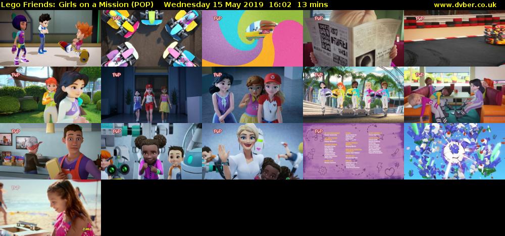 Lego Friends: Girls on a Mission (POP) Wednesday 15 May 2019 16:02 - 16:15