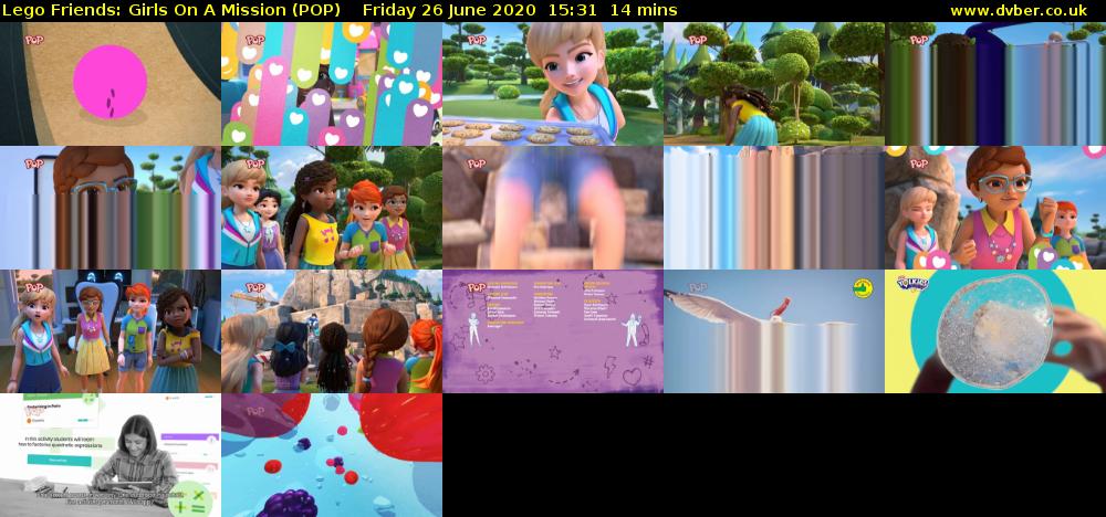 Lego Friends: Girls on a Mission (POP) Friday 26 June 2020 15:31 - 15:45