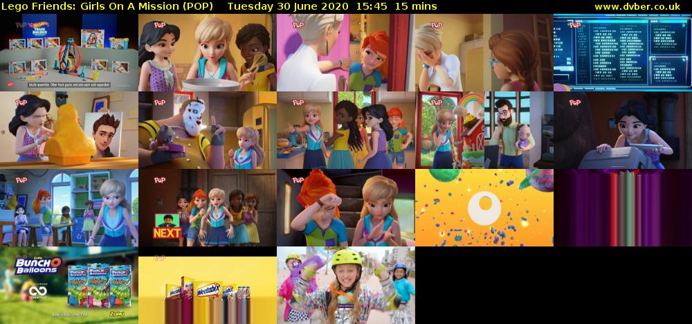 Lego Friends: Girls on a Mission (POP) Tuesday 30 June 2020 15:45 - 16:00