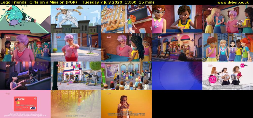 Lego Friends: Girls on a Mission (POP) Tuesday 7 July 2020 13:00 - 13:15
