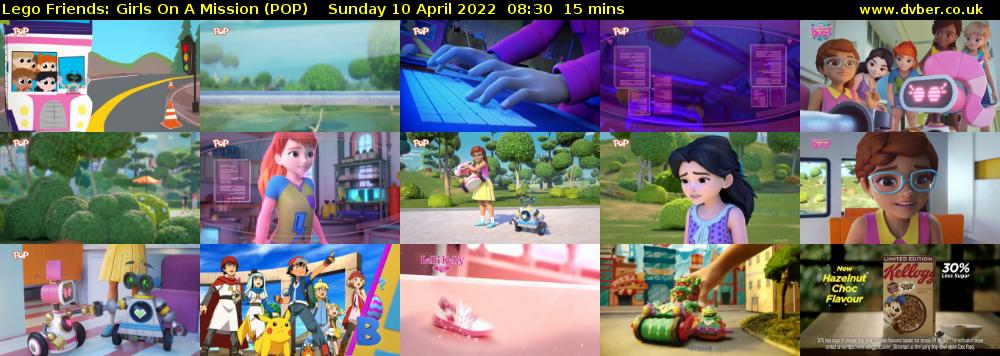 Lego Friends: Girls on a Mission (POP) Sunday 10 April 2022 08:30 - 08:45