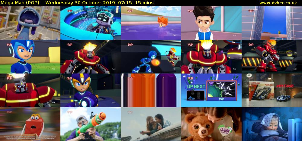 Mega Man (POP) Wednesday 30 October 2019 07:15 - 07:30