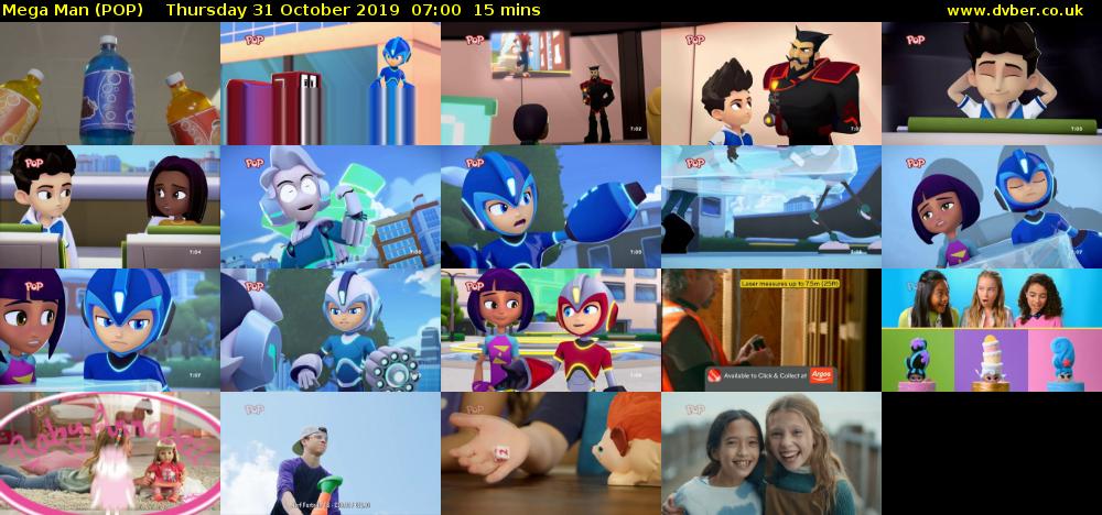 Mega Man (POP) Thursday 31 October 2019 07:00 - 07:15