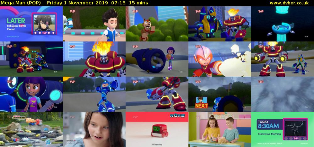 Mega Man (POP) Friday 1 November 2019 07:15 - 07:30