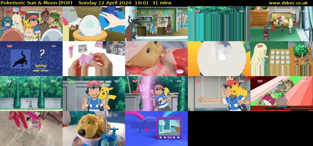 Pokemon: Sun & Moon (POP) Sunday 12 April 2020 19:01 - 19:32