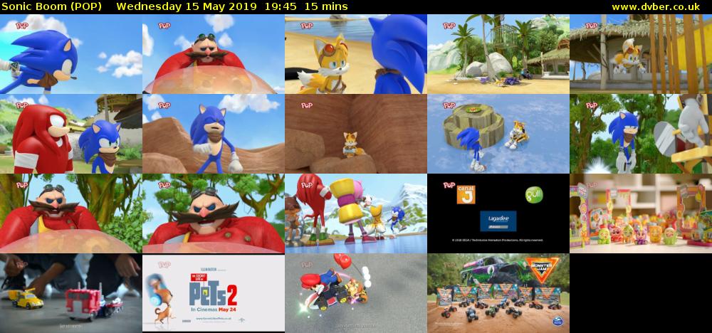Sonic Boom (POP) Wednesday 15 May 2019 19:45 - 20:00