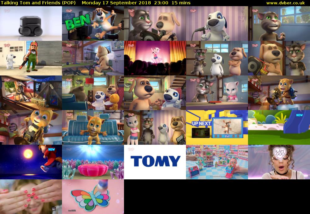 Talking Tom and Friends (POP) Monday 17 September 2018 23:00 - 23:15