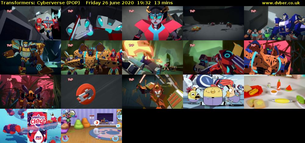 Transformers: Cyberverse (POP) Friday 26 June 2020 19:32 - 19:45