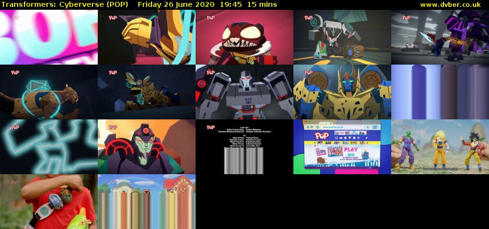 Transformers: Cyberverse (POP) Friday 26 June 2020 19:45 - 20:00