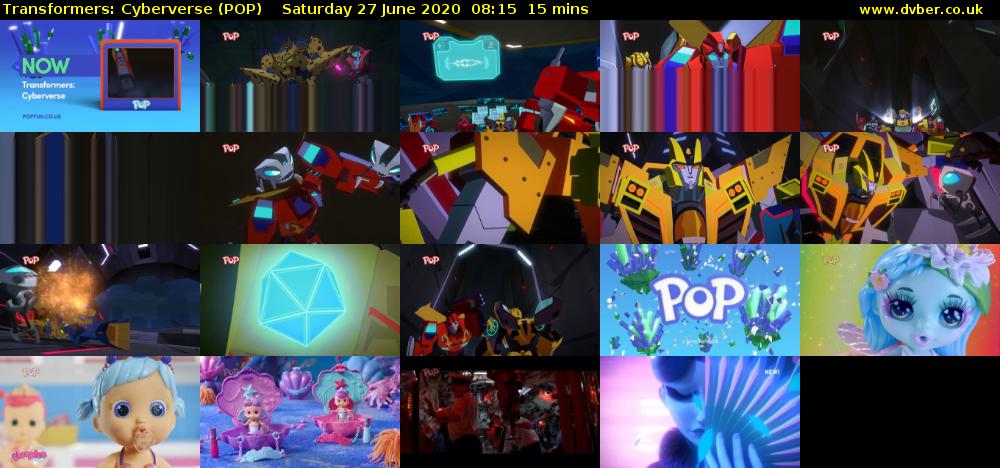Transformers: Cyberverse (POP) Saturday 27 June 2020 08:15 - 08:30