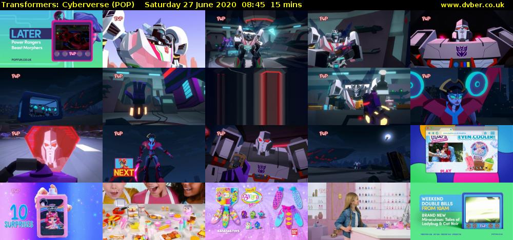 Transformers: Cyberverse (POP) Saturday 27 June 2020 08:45 - 09:00