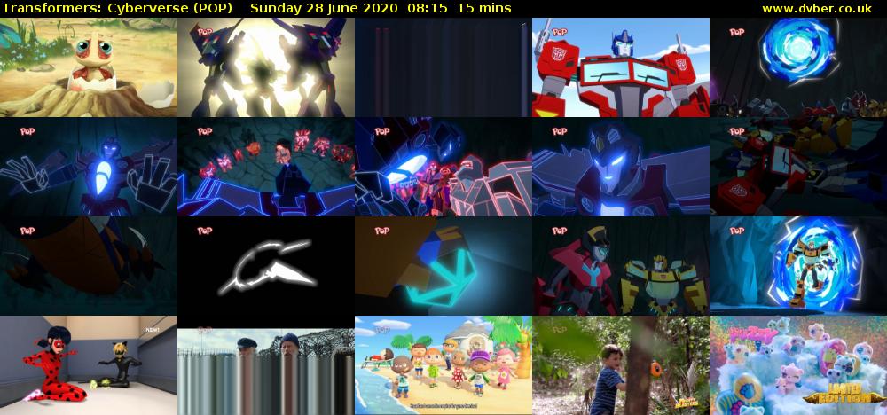 Transformers: Cyberverse (POP) Sunday 28 June 2020 08:15 - 08:30