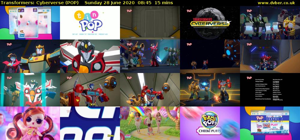 Transformers: Cyberverse (POP) Sunday 28 June 2020 08:45 - 09:00