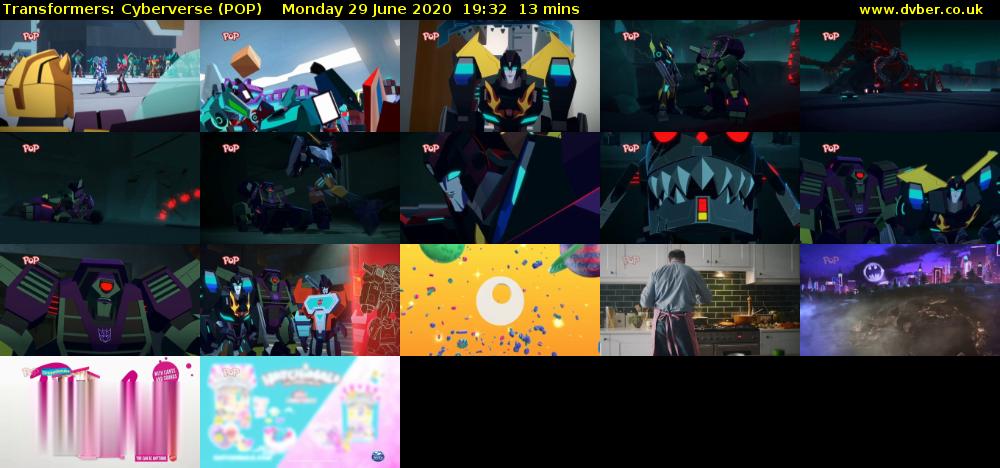 Transformers: Cyberverse (POP) Monday 29 June 2020 19:32 - 19:45