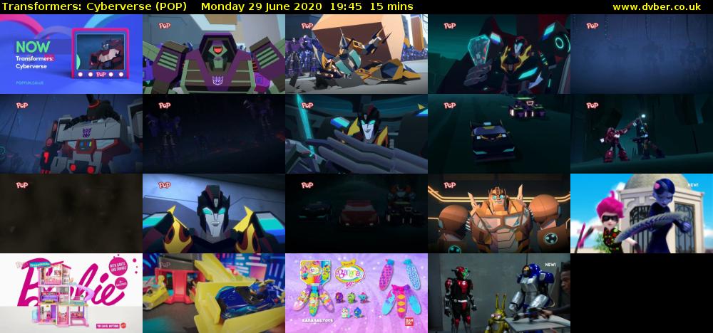 Transformers: Cyberverse (POP) Monday 29 June 2020 19:45 - 20:00