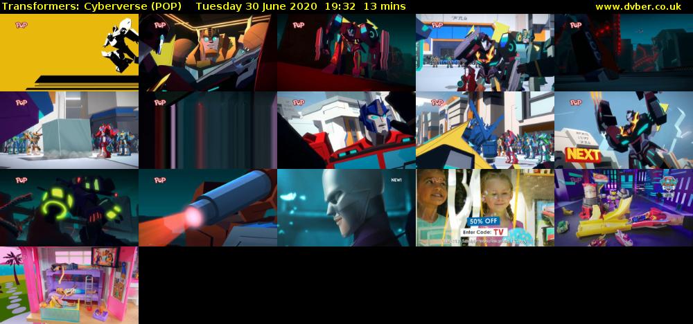 Transformers: Cyberverse (POP) Tuesday 30 June 2020 19:32 - 19:45