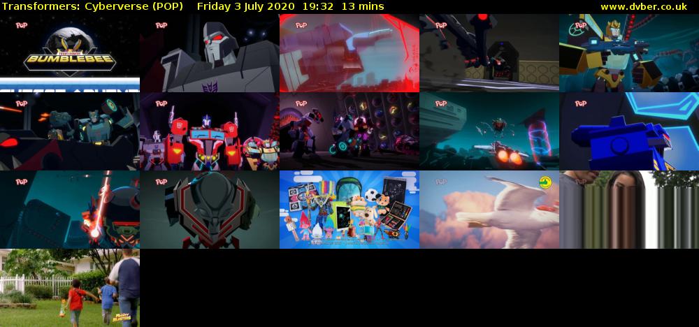Transformers: Cyberverse (POP) Friday 3 July 2020 19:32 - 19:45