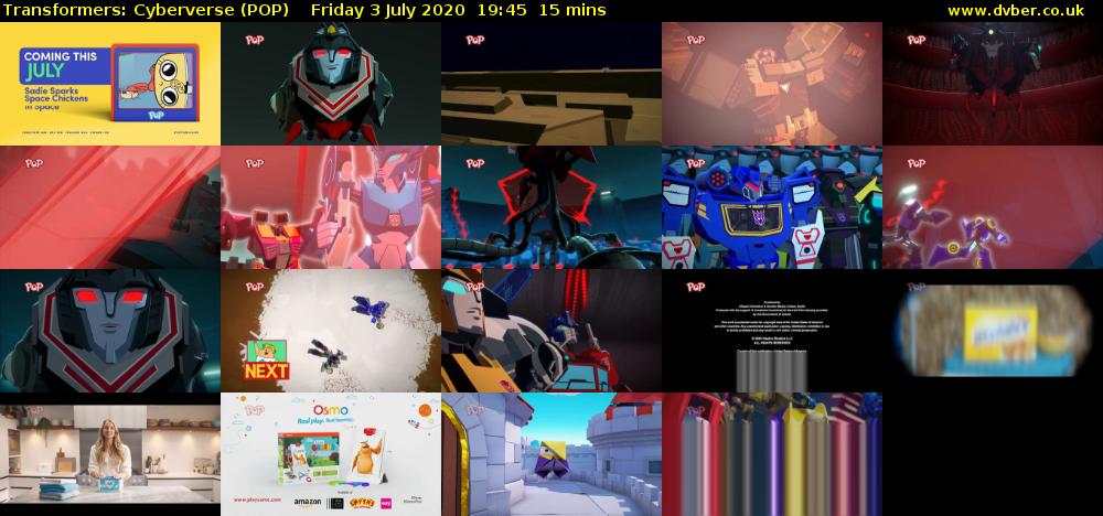 Transformers: Cyberverse (POP) Friday 3 July 2020 19:45 - 20:00