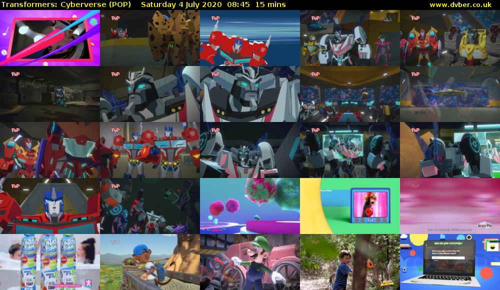Transformers: Cyberverse (POP) Saturday 4 July 2020 08:45 - 09:00