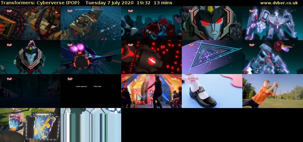 Transformers: Cyberverse (POP) Tuesday 7 July 2020 19:32 - 19:45