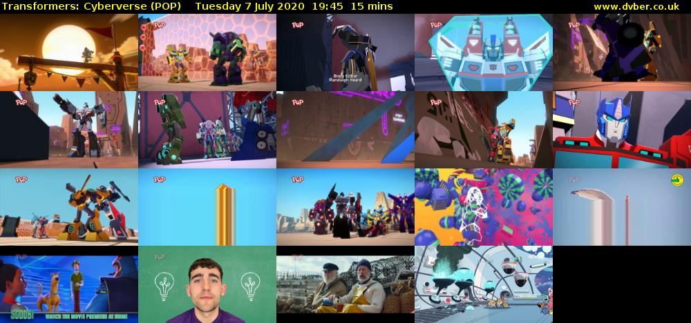 Transformers: Cyberverse (POP) Tuesday 7 July 2020 19:45 - 20:00