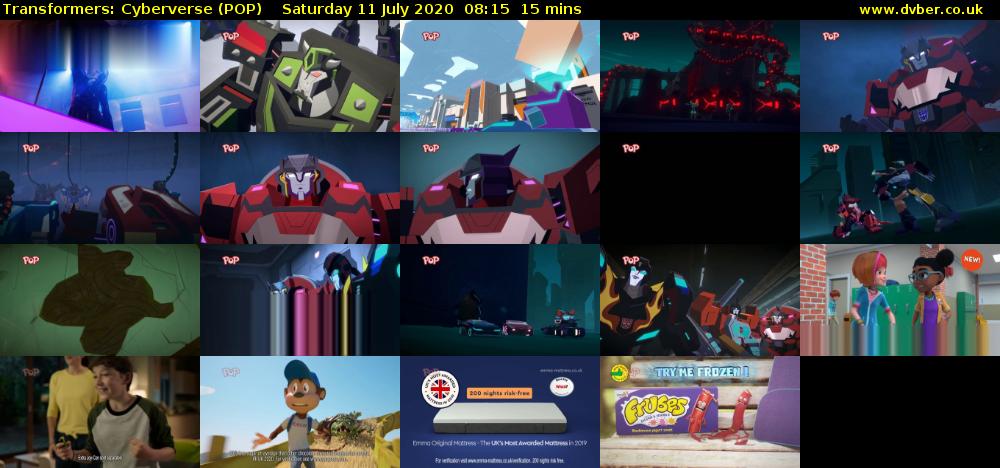 Transformers: Cyberverse (POP) Saturday 11 July 2020 08:15 - 08:30