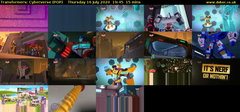 Transformers: Cyberverse (POP) Thursday 16 July 2020 19:45 - 20:00