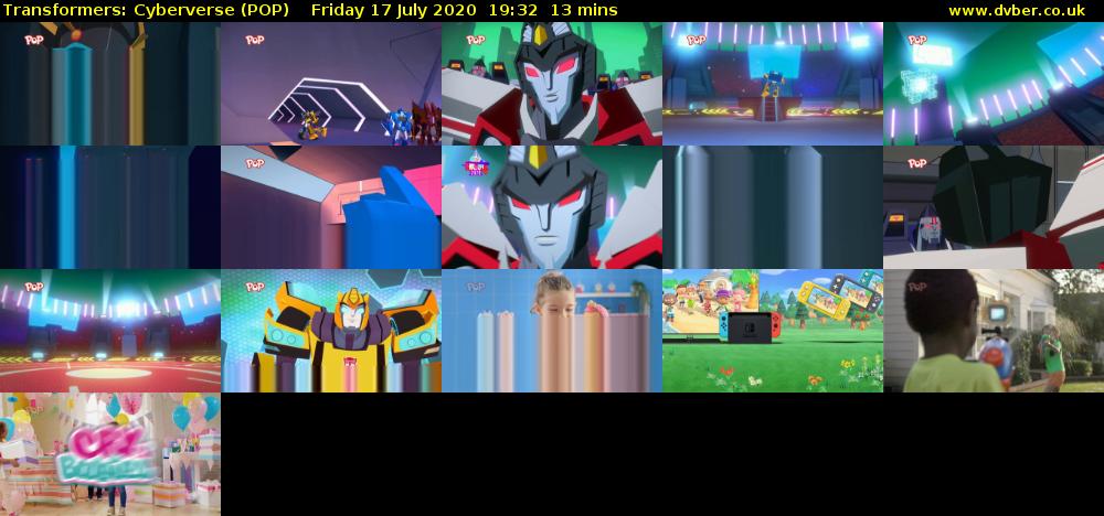 Transformers: Cyberverse (POP) Friday 17 July 2020 19:32 - 19:45