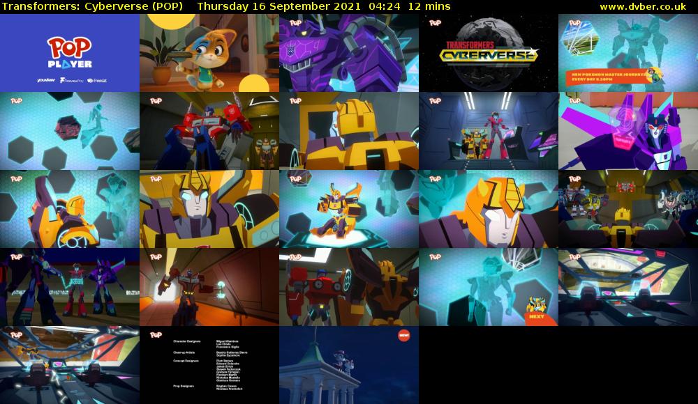 Transformers: Cyberverse (POP) Thursday 16 September 2021 04:24 - 04:36