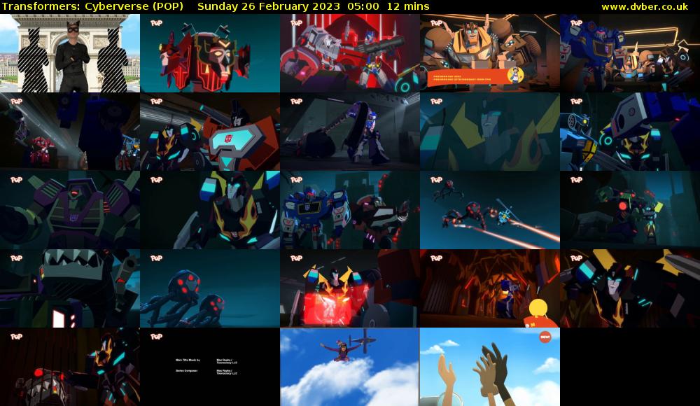 Transformers: Cyberverse (POP) Sunday 26 February 2023 05:00 - 05:12