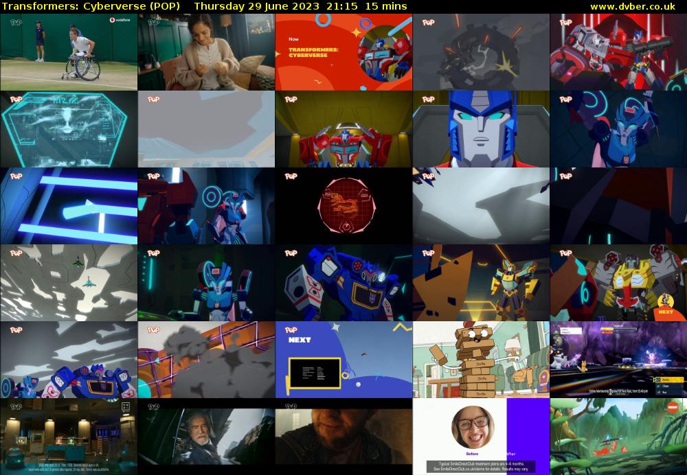 Transformers: Cyberverse (POP) Thursday 29 June 2023 21:15 - 21:30