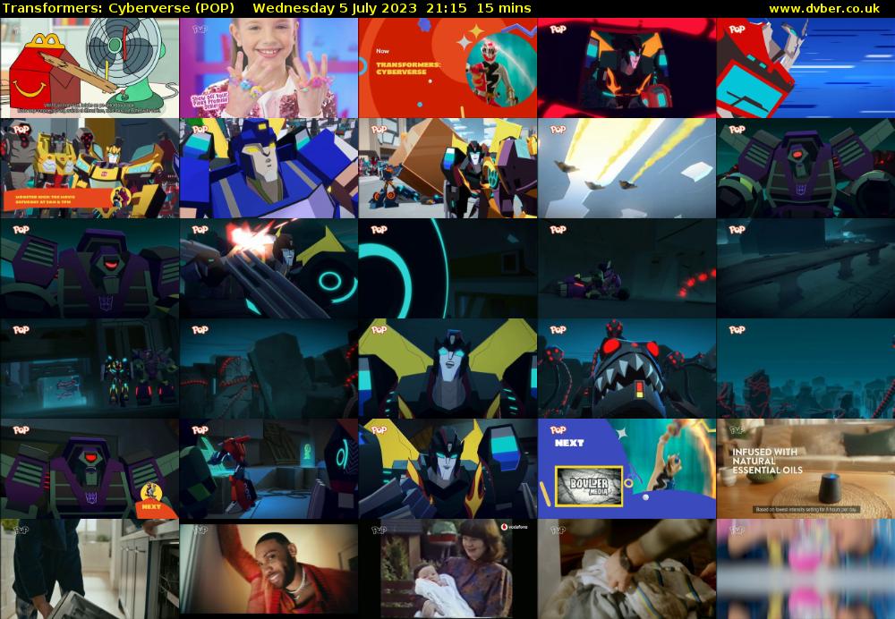 Transformers: Cyberverse (POP) Wednesday 5 July 2023 21:15 - 21:30
