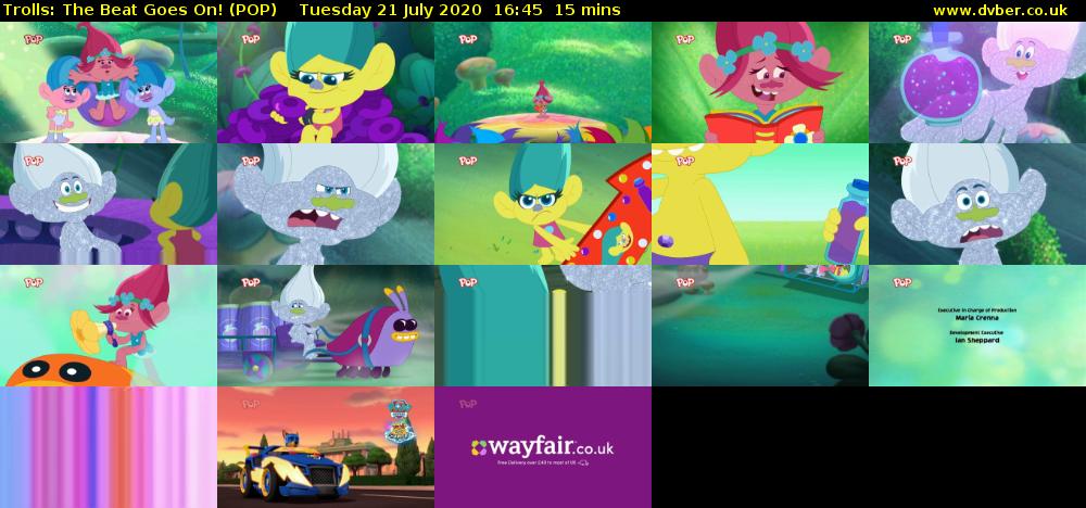 Trolls: The Beat Goes On! (POP) Tuesday 21 July 2020 16:45 - 17:00