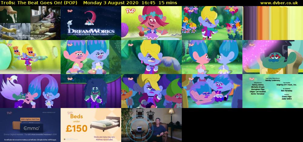 Trolls: The Beat Goes On! (POP) Monday 3 August 2020 16:45 - 17:00