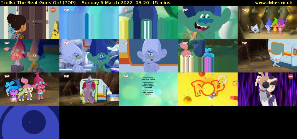 Trolls: The Beat Goes On! (POP) Sunday 6 March 2022 03:20 - 03:35
