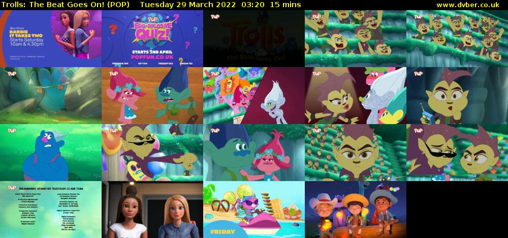 Trolls: The Beat Goes On! (POP) Tuesday 29 March 2022 03:20 - 03:35