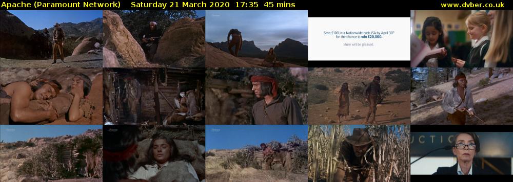 Apache (Paramount Network) Saturday 21 March 2020 17:35 - 18:20