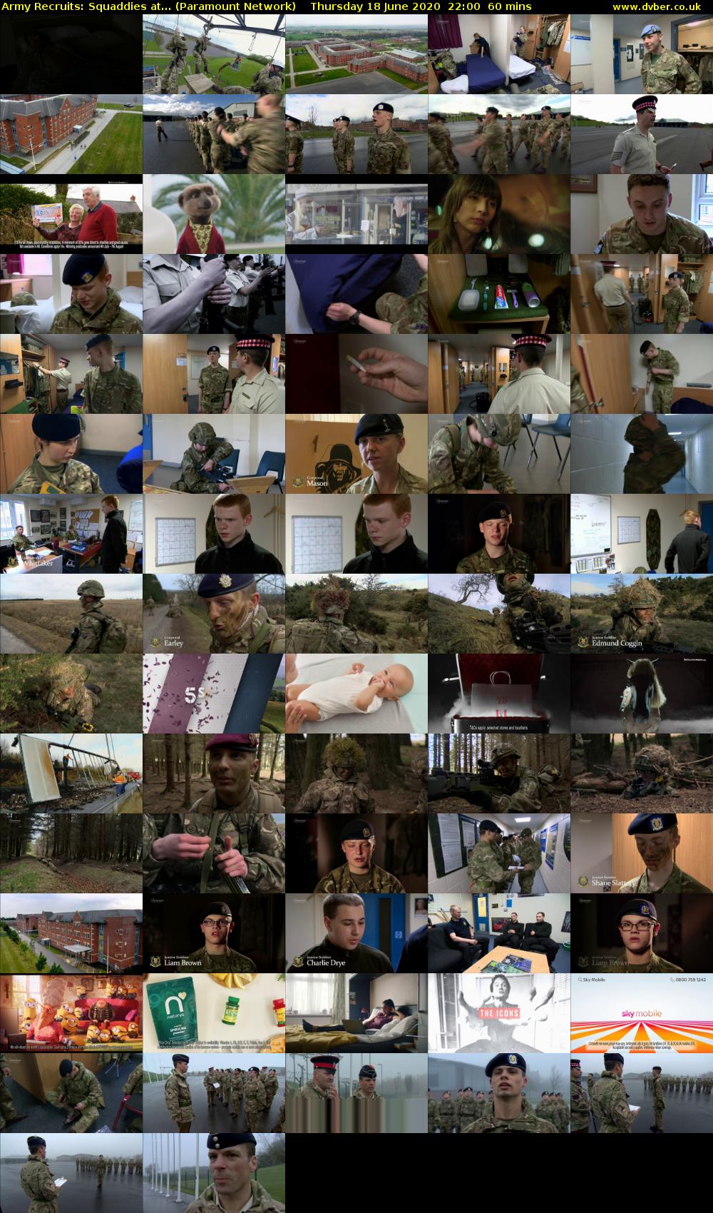 Army Recruits: Squaddies at... (Paramount Network) Thursday 18 June 2020 22:00 - 23:00
