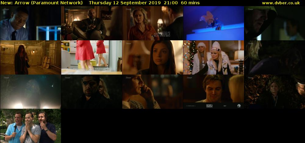 Arrow (Paramount Network) Thursday 12 September 2019 21:00 - 22:00