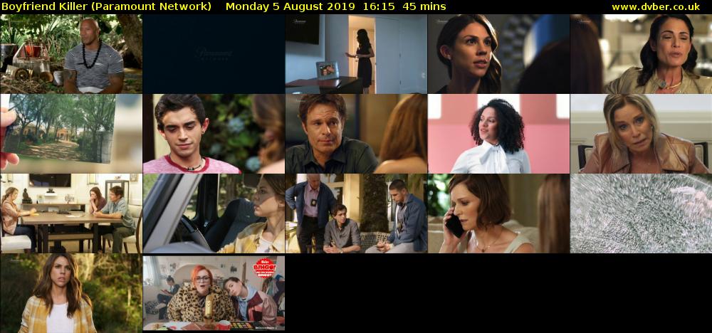 Boyfriend Killer (Paramount Network) Monday 5 August 2019 16:15 - 17:00