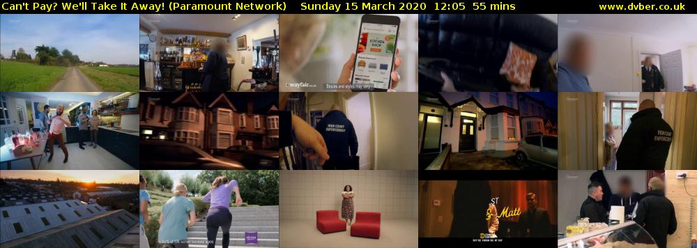 Can't Pay? We'll Take It Away! (Paramount Network) Sunday 15 March 2020 12:05 - 13:00
