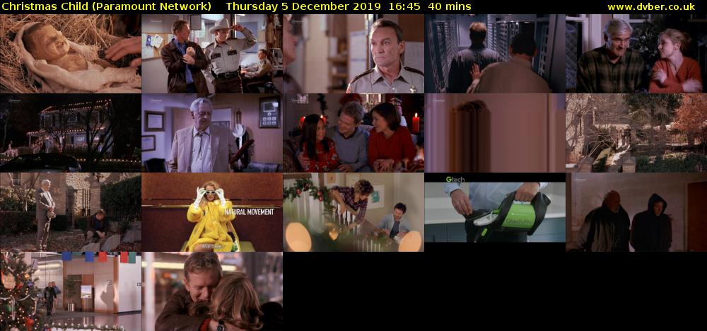 Christmas Child (Paramount Network) Thursday 5 December 2019 16:45 - 17:25