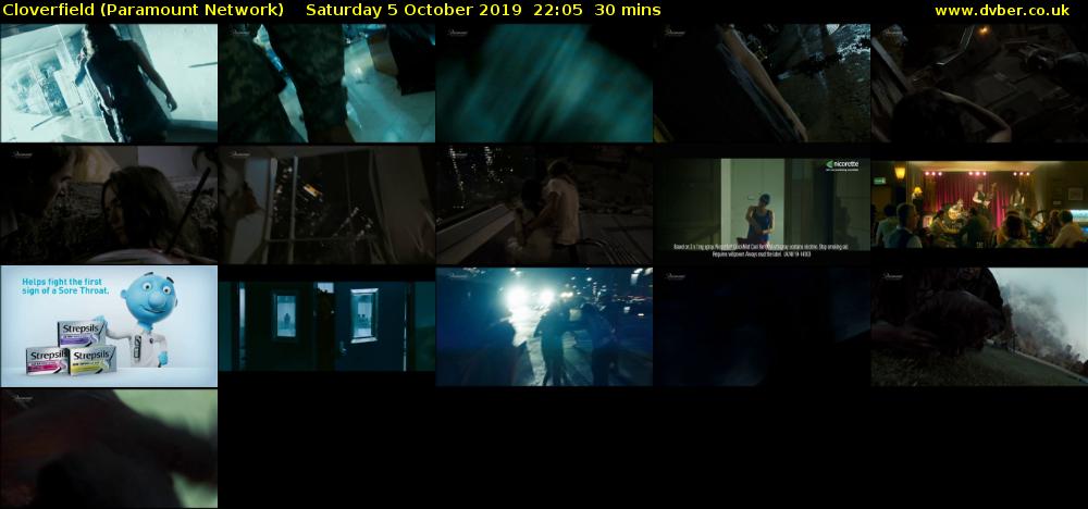 Cloverfield (Paramount Network) Saturday 5 October 2019 22:05 - 22:35