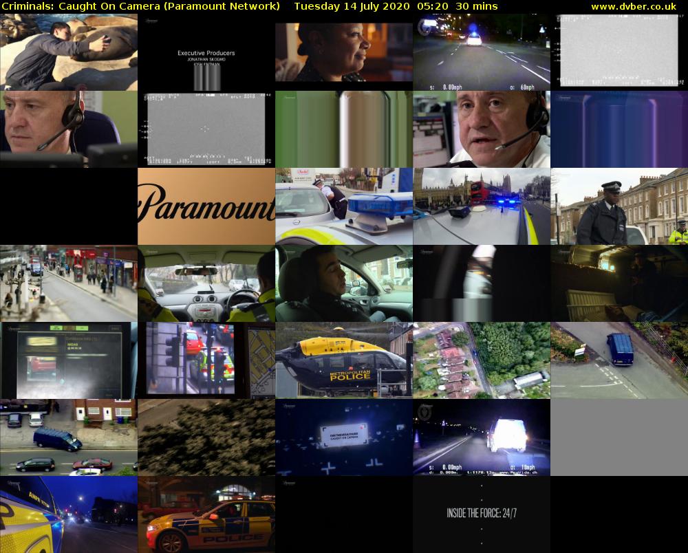 Criminals: Caught On Camera (Paramount Network) Tuesday 14 July 2020 05:20 - 05:50