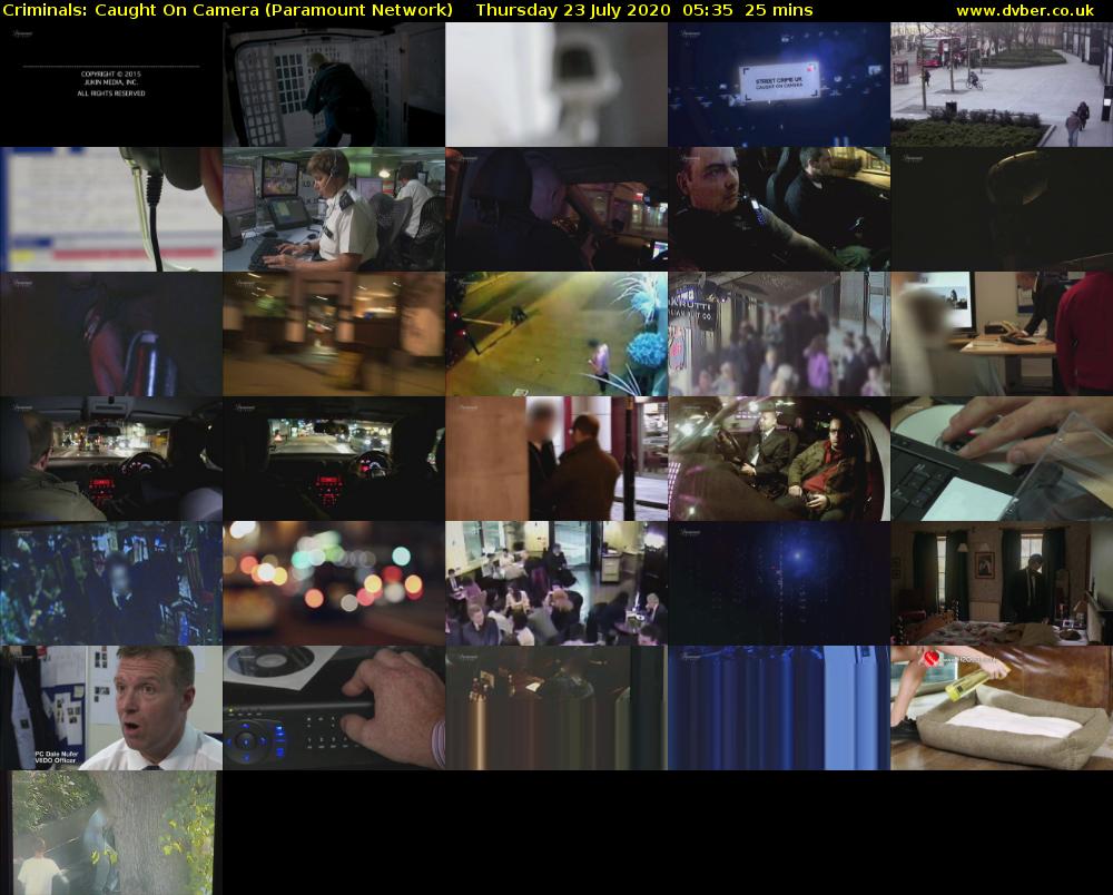 Criminals: Caught On Camera (Paramount Network) Thursday 23 July 2020 05:35 - 06:00