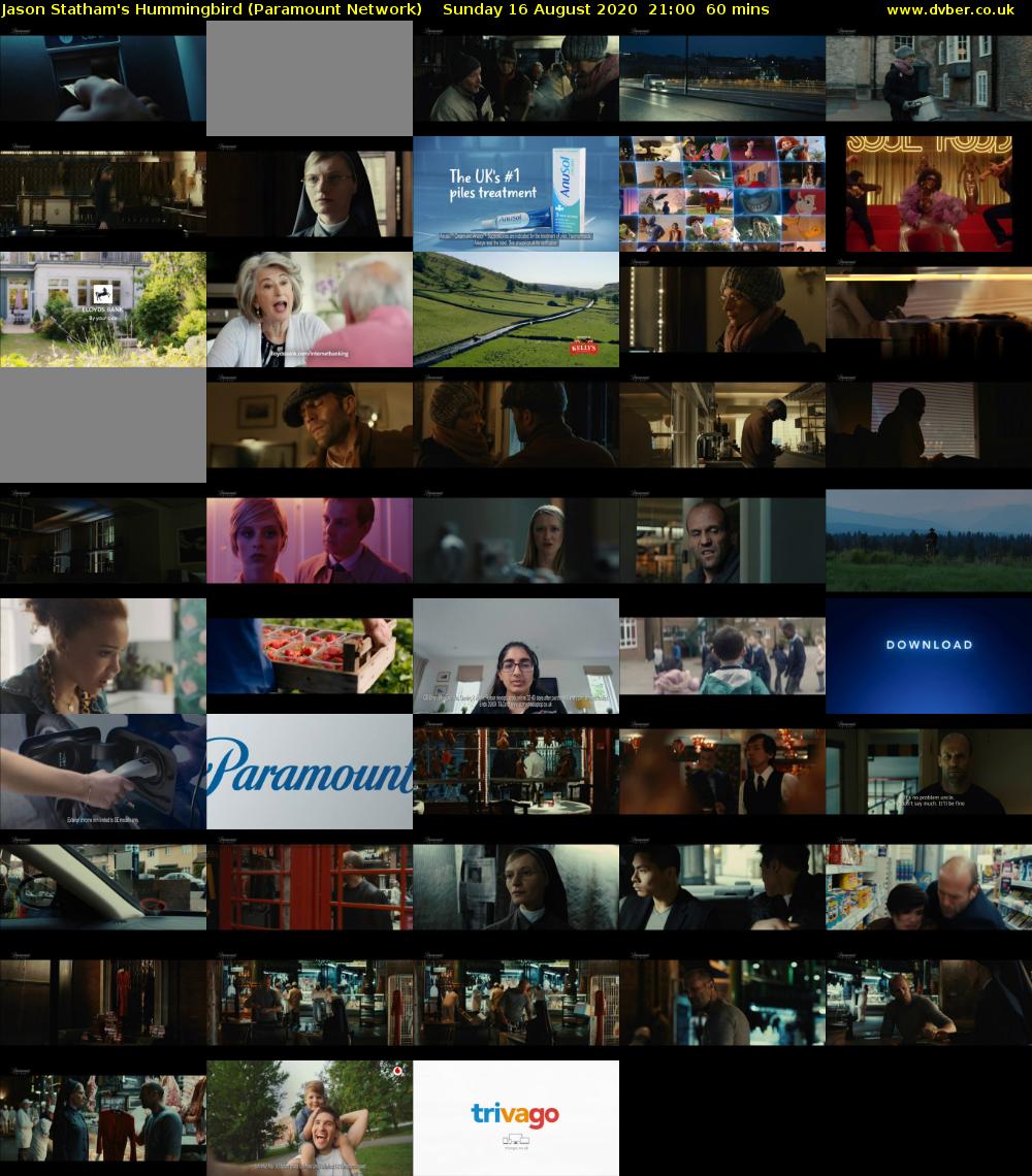 Jason Statham's Hummingbird (Paramount Network) Sunday 16 August 2020 21:00 - 22:00