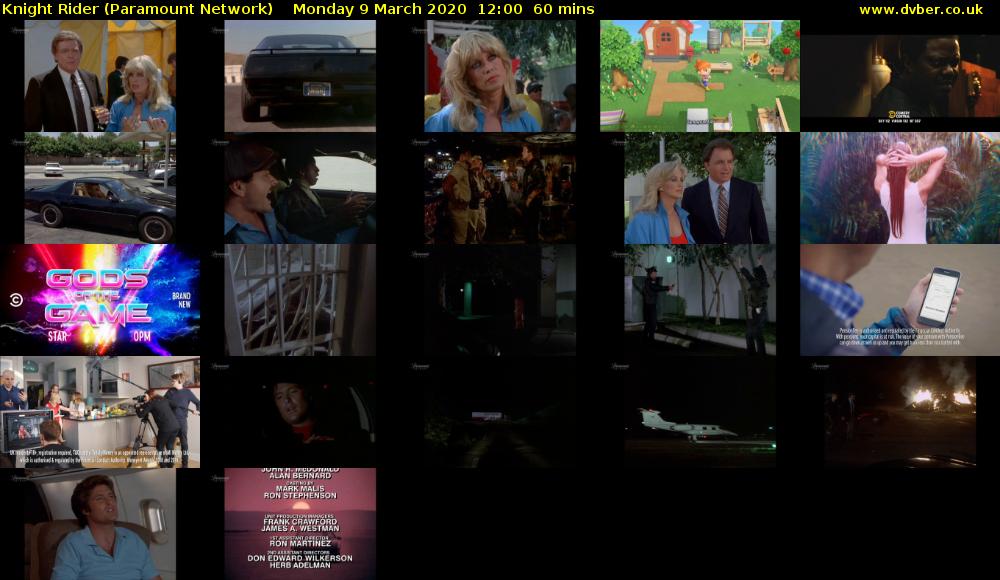 Knight Rider (Paramount Network) Monday 9 March 2020 12:00 - 13:00