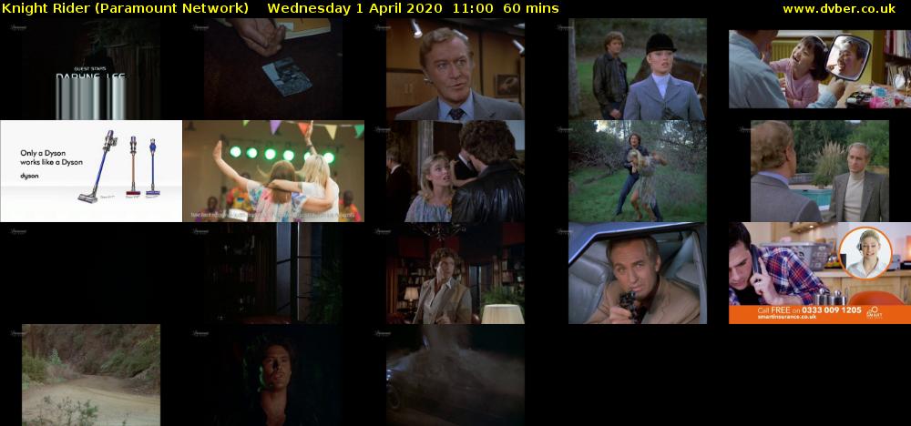 Knight Rider (Paramount Network) Wednesday 1 April 2020 11:00 - 12:00